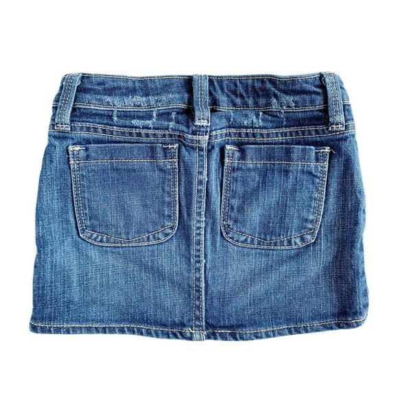 Denim Embroidered Embellished Distressed Skirt 5 - Picture 6 of 8